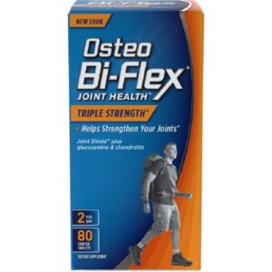 Joint Health Supplement Osteo-Bi-Flex Triple Strength Glucosamine 1,500 mg Strength Tablet 80 per Bottle