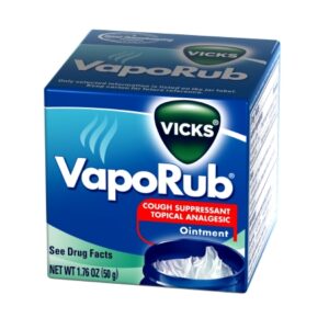 Chest Rub Vicks VapoRub 4.8% – 1.2% – 2.6% Strength Ointment 1.76 oz.