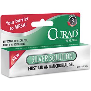 First Aid Antibiotic Silver Chloride Curad Germ Shield Topical Gel 0.5 oz. Tube