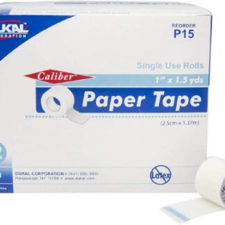 Medical Tape Caliber White 1 inch X 1-1/2 Yard Paper NonSterile