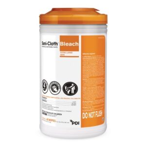 Surface Disinfectant Cleaner Sani-Cloth Bleach Premoistened Germicidal Manual Pull Wipe 65 Count Canister Chlorine Scent NonSterile