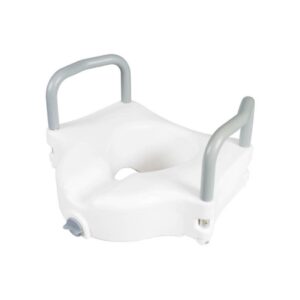 Raised Toilet Seat with Arms Classics 4-1/2 Inch Height Standard / Elongated 300 lbs. Weight Capacity
