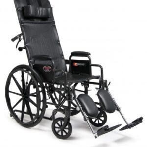 Reclining Wheelchair Advantage Desk Length Arm Elevating Legrest Black Upholstery 16 Inch Seat Width Adult 300 lbs. Weight Capacity