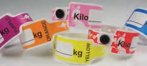 Identification Wristband KangaBand Write On Band Permanent Snap Kilo (kg)