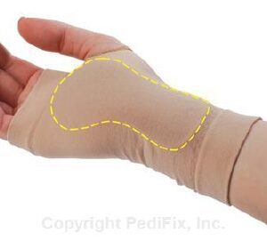 Wrist Support Visco-GEL Carpal Tunnel Relief Sleeve Spandex / Nylon / Visco-GEL Right Hand Beige Small