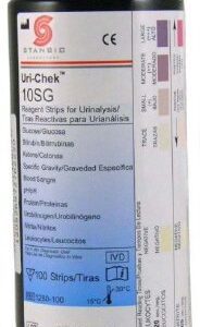 Urinalysis Reagent Uri-Chek Bilirubin, Blood, Glucose, Ketone, Leukocytes, Nitrite, pH, Protein, Specific Gravity, Urobilinogen For UriiTrak 120