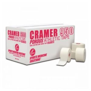 Athletic Tape Cramer 950 White 1/2 Inch X 10 Yard Cotton / Zinc Oxide NonSterile