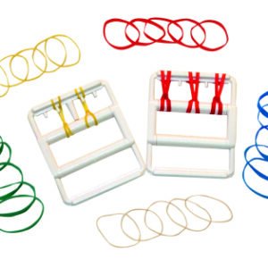 Rubber Band Hand Exerciser CanDo Tan / Yellow / Red / Green / Blue 2X-Light to Heavy Resistance