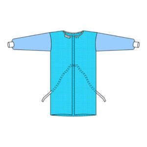 Endoscopy Procedure Gown Large Blue NonSterile AAMI Level 3 Disposable