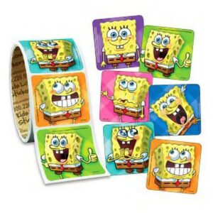 Disney 100 per Roll SpongeBob Faces Sticker 1-5/8 Inch