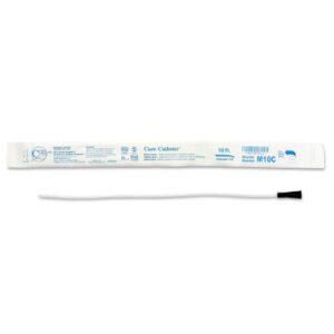 Urethral Catheter Cure Catheter Coude Tip Uncoated PVC 10 Fr. 16 Inch