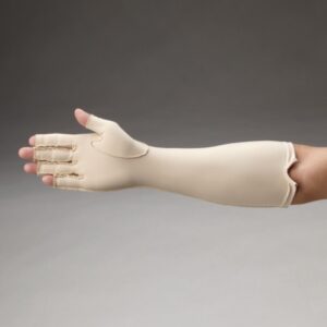 Compression Glove Rolyan Full Finger Medium Forearm Length Left Hand