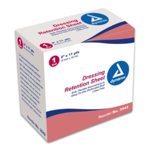 Water Resistant Dressing Retention Tape without Liner Dynarex White 2 Inch X 11 Yard Nonwoven / Adhesive NonSterile