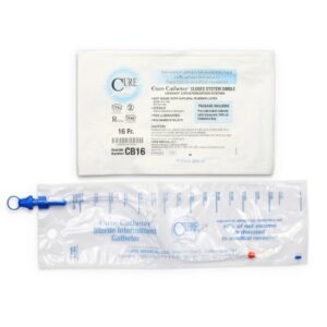 Intermittent Closed System Catheter Cure Catheter Closed System Unisex / Straight Tip 16 Fr. Without Balloon