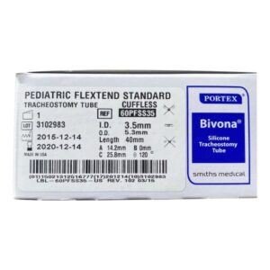 Uncuffed Tracheostomy Tube Bivona FlexTend Size 3.5 Pediatric