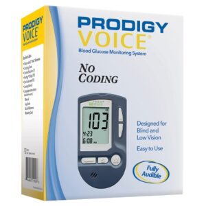 Blood Glucose Meter Prodigy 7 Second Results Stores up to 450 Results No Coding Required