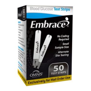 Blood Glucose Test Strips Embrace 50 Strips per Pack