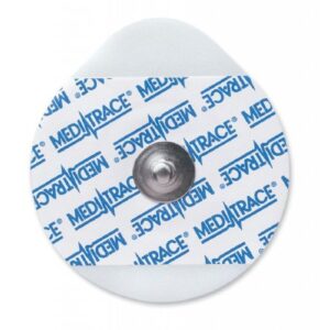 ECG Stress Electrode Snap Connector Conductive Adhesive Gel Foam Backing Adult Non-Radiolucent 5 per Pack