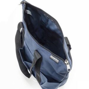 Medical Zippered Tote Navy with Black Trim 600D Waterproof Polyester 5.75 X 12 X 15 Inch