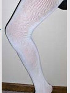 Compression Stocking EdemaWear Thigh High Large White Open Toe
