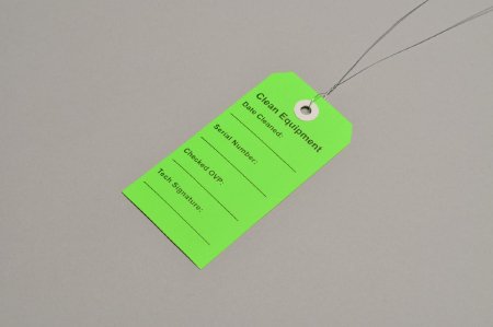 Equipment Tag Elkay Plastics For DME/HME Equipment Green 2-5/16 X 4-3/4 Inch Card Stock 500 per Case