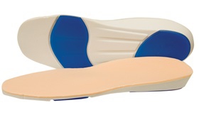 Insole Anti-Shox Conform Foot Relief full length Gel / Plastazote Foam Male 13 Tan / Blue