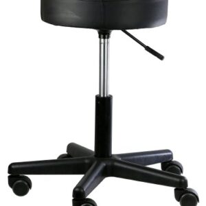 Exam Stool Backless Adjustable Height 5 Casters Black