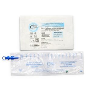 Intermittent Closed System Catheter Cure Catheter Closed System Unisex / Straight Tip 14 Fr. Without Balloon