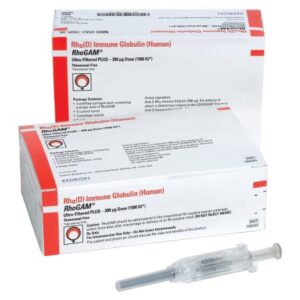 RhoGAM Ultra-Filtered Plus Rho (D) Immune Globulin (Human), Preservative Free 1,500 IU (300 mcg) Injection 5 Syringes