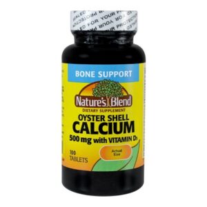 Multivitamin Supplement Nature’s Blend Calcium / Vitamin D 500 mg – 125 IU Strength Tablet 100 per Bottle