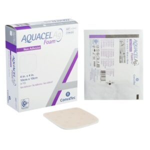 Silver Foam Dressing Aquacel Ag 4 X 4 Inch Square Sterile