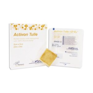 Honey Wound and Burn Dressing Activon Tulle Square 2 X 2 Inch Sterile