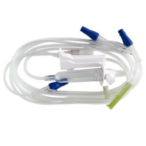 Primary IV Administration Set Bravo 24 Gravity 3 Ports 15 Drops / mL Drip Rate Without Filter 112 Inch Tubing Solution