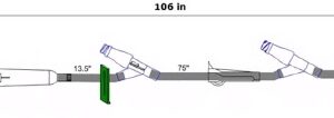 Primary IV Administration Set Bravo 24 Gravity 2 Ports 60 Drops / mL Drip Rate Without Filter 106 Inch Tubing Solution