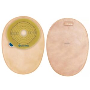 Ostomy Pouch Esteem+ One-Piece System 8 Inch Length Pre-Cut 1-3/16 Inch Stoma Closed End