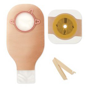 Ileostomy / Colostomy Pouch New Image Two-Piece System 12 Inch Length Flat, Trim to Fit Up to 1-1/4 Inch Stoma Drainable