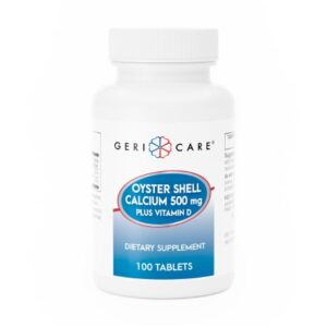 Joint Health Supplement Geri-Care Calcium / Vitamin D 500 mg – 200 IU Strength Tablet 100 per Bottle
