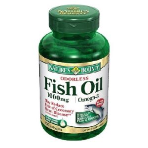 Omega 3 Supplement Nature’s Bounty Fish Oil 1,000 mg Strength Softgel 100 per Bottle