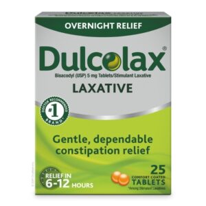Laxative Dulcolax Tablet 25 per Box 5 mg Strength Bisacodyl USP