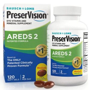 Eye Vitamin Supplement PreserVision Areds 2 Ascorbic Acid / Vitamin E 2200 IU – 226 mg Strength Capsule 120 per Bottle