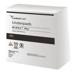 Disposable Underpad Wings Plus 30 X 30 Inch Fluff / Polymer Heavy Absorbency