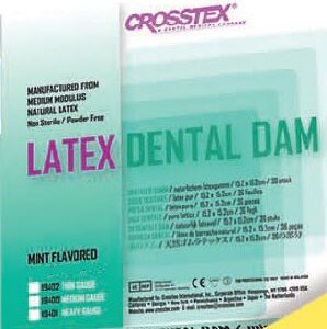 EENT Drape Crosstex Mint Dental Dam 5 W X 5 L Inch NonSterile
