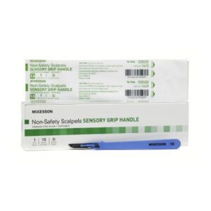 Scalpel McKesson No. 10 Stainless Steel / Plastic Sensory Grip Handle Sterile Disposable
