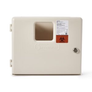 Sharps Container Cabinet / Wall Enclosure McKesson Prevent High Impact Polystyrene Wall Mount Locking