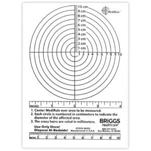 Wound Measuring Device Briggs MediRule 4-1/2 X 6 Inch Plastic