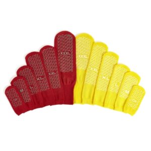 Risk Management Slipper Socks Medline Unisex Adult Large Double Tread Single Patient Use Yellow