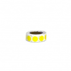Blank Label Tape Label Dot Yellow Vinyl 1/2 Diameter