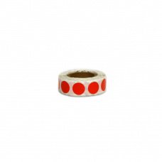 Blank Label Tape Label Dot Red Vinyl 1/2 Diameter