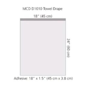 General Purpose Drape Towel Drape with Adhesive Strip 18 W X 24 L Inch Sterile