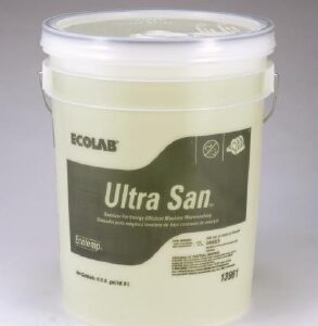 Dish Detergent ET Ultra San Sanitizer 5 gal. Pail Liquid Chlorine Scent